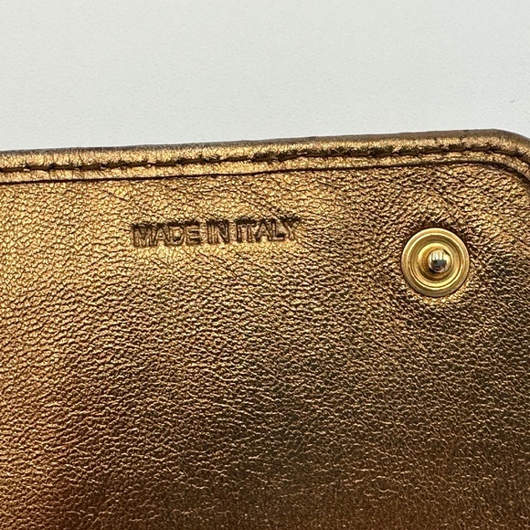 Prada Nappa Gaufre Gold Metallic Wallet - Picture 12 of 16